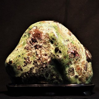 潟産牡丹石8.8㎏　磨き　石標本　飾り石　水石　鑑賞石　盆石