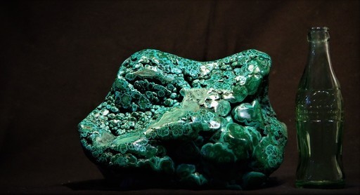 クリソコラ/マラカイト（珪孔雀石/孔雀石）3.8㎏共成原石 　コンゴ産　　鉱物標本
