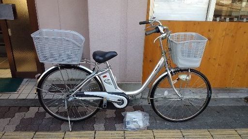 Panasonic ALFIT vivi 26吋電動アシスト自転車(8Ahバッテリー＋充電器＋スペアキー2本)シルバー