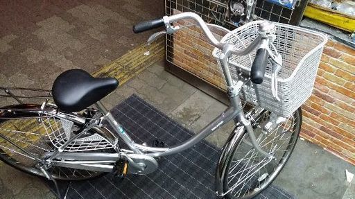 美品☆BRIDGESTONE 24吋エブリッジU ファミリーサイクル(シルバー)