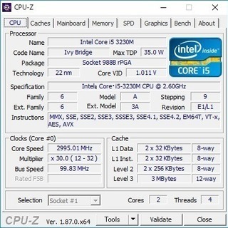 Lenovo G580 [core i5 3230M] windows 10 pro ※CPU、SSD、バッテリー換装済み