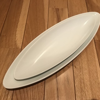 北欧で買った白い舟形皿　２枚セット
