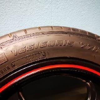 【最終値下げ　更に下げました】15インチ 5J+45  P.C.D100 4穴　タイヤホイール4本セット