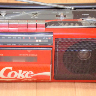 ★コカ・コーラ賞品★ ラジカセ★取扱説明書付き★ワイドFM対応★カセットは難あり◆昭和レトロ - 家電