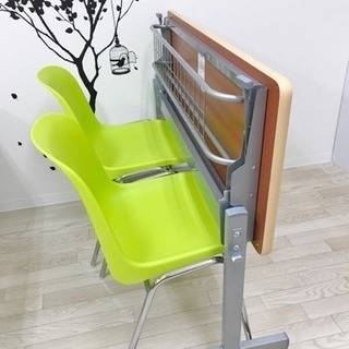 折りたたみローラー付き机&ホワイトボード会議室セット一式