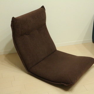 座椅子 茶色 ローソファ リクライニング