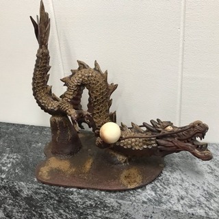 縁起物の備前焼ドラゴンです