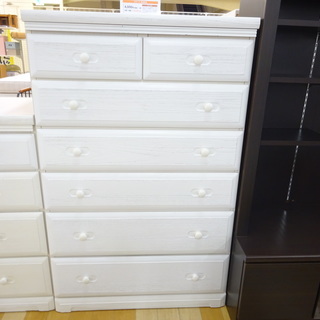 ホワイト 6段チェスト【トレファク 岸和田】