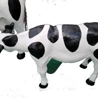 牛の親子オブジェ☆置物コンクリート製