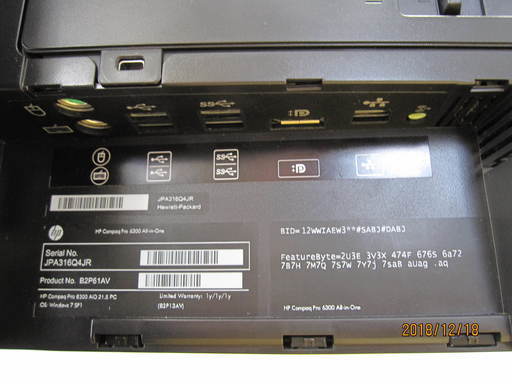 SSD搭載!!! core i3-3220 3.3GHz / Win10 / 新品SSD120GB / メモリ8GB