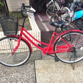 【値下げ！】売ります　赤色・中古自転車