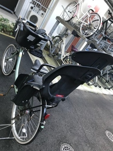チャイルドシート2個付き 3人乗り 3ギア自転車