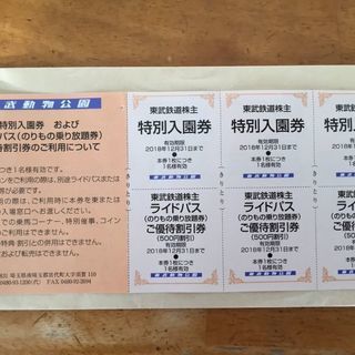 東武動物公園無料入園券3枚1500円！2018年12月31日まで...