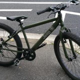 Jeep[JEｰ266FT]26吋 MTB セミファットバイク 6SPEED/オリーブ