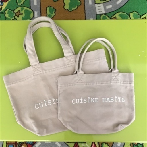 トートバッグ 大小セット クイジーヌハビッツ るい 尾山台のバッグ トートバッグ の中古あげます 譲ります ジモティーで不用品の処分