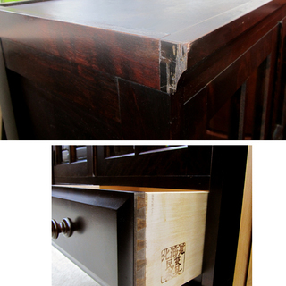 北海道民芸家具 本棚 棚板をガラスに改良済! キャビネット/飾り棚にも 西宮の沢 