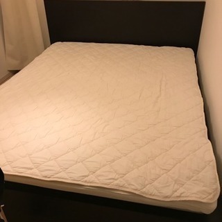 IKEA ベッド クイーンサイズ マットレス付き