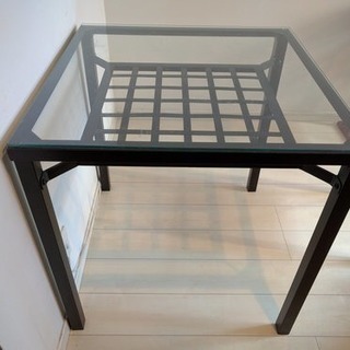 IKEA イケア ガラステーブル&チェア2脚