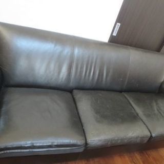 最終大幅値下げ半額! 高級本皮輸入ソファCrate and Barrel社製定価50万
