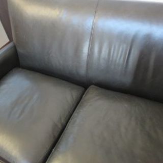 最終大幅値下げ半額! 高級本皮輸入ソファCrate and Barrel社製定価50万