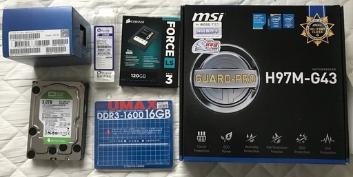 Core-i7-4770 CPU,マザボ,RAM,M.2 SSD(28日まで)