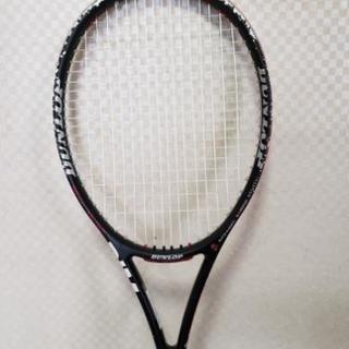 【中古】硬式テニス　ラケット　ダンロップ　赤色　リム