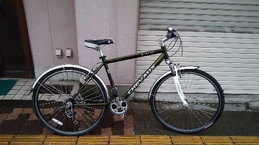 CHEVAUX[シェボー]1CV 700cクロスバイク アルミ/21speed/Fサスペンション/モスグリーン