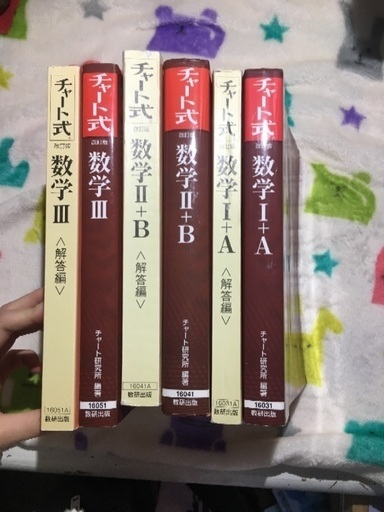 数学 赤チャート 1a 2b 3 6冊セット 解答解説付き 蒼 六本松の参考書の中古あげます 譲ります ジモティーで不用品の処分