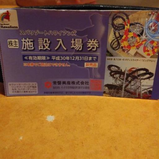 値下げしました！スパリゾートハワイアンズ　施設入場券