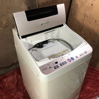 ◻️SHARP 電気洗濯機◻️送料設置無料 ◻️ES-GE55R-H◻️ SHARP 中古 洗濯機 シャープ 一人暮らし 5.5kg コンパクト 風