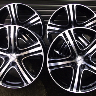 引き取り限定☆美品☆レグザス18インチアルミ☆５穴8J+43PCD114.3ハブ径73mm ☆４本セット 