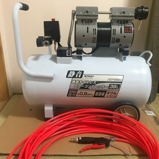 新品同様 高儀 EARTH MAN 静音オイルレスエアーコンプレッサー