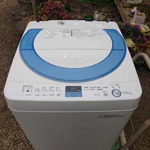 2013年製 シャープ 洗濯機 7.0㌔(取説・風呂水ポンプ付き )