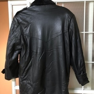 革のコート 黒 裏総ミンク