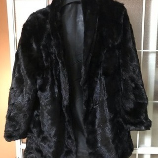 革のコート 黒 裏総ミンク