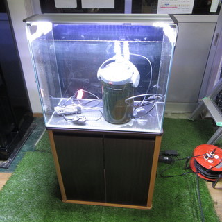 水槽セット 水槽本体 60x30x45cm 水槽台 62x31x65cm LEDライト2台