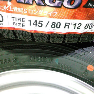 軽トラック 冬用 145/80R12LT　4本2018年 未使用【鉄ホイール付き4本/税込価格】145R12LT 【富山市手渡し限定】