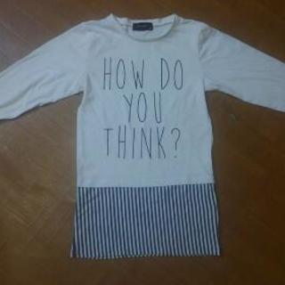 女の子　150㎝　ミニスカート付き長Tシャツ