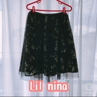 Lil nina ★花柄 チュールスカート