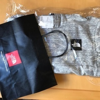 新品ノースフェイス 激レア スクエアロゴ パーカー ミックスグレー 阿寒湖 XL