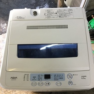 68☆ AQUA 6.0Kg 全自動洗濯機 2013年製 分解清掃済み！-スピーダー TR 