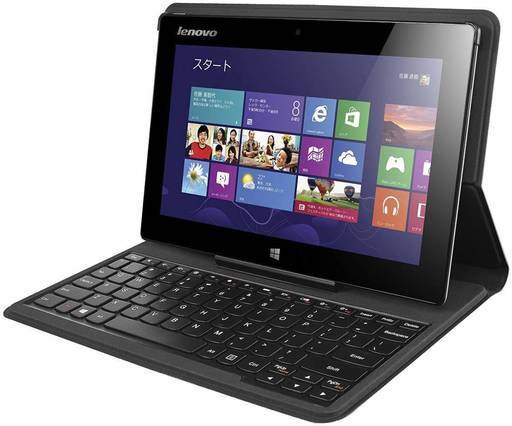 ★Lenovo IdeaPad miix10 Atom Z2760（1.8GHz）、2GB、64GB、10.1TFT、Win8.1にアップ済 　ACアダプタ、キーボード付き★