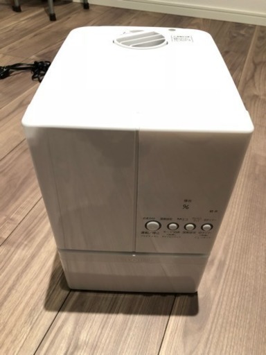 加湿器 三菱roomist2017年製 （交換用フィルター×2・交換用蒸発布×2付） SHE60PDA-w