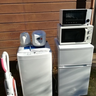 再募集）単身家電7点セット！ 冷蔵庫 洗濯機 電子レンジ オーブン 