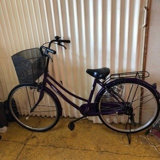 ママチャリ 自転車 26インチ 紫色 仕上がりました