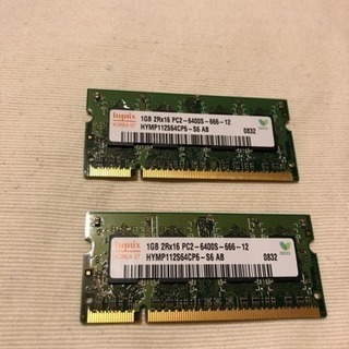 hynix　PC2（DDR2)－6400S　1GB　2枚
