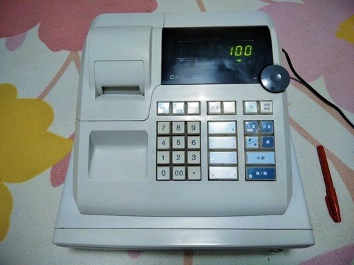 ★USED品!!カシオのレジスター「100ER」＋ロール紙4巻あり・店舗用・業務用に★