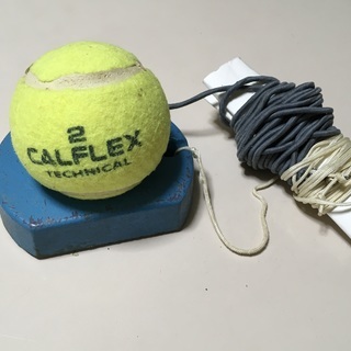 テニス 一人練習用 ゴム紐付きボール CALFLEX 硬式テニス...