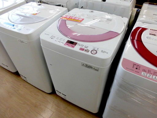 安心の1年保証付！2016年製SHARP(シャープ)ES-GE6Aの6.0kg全自動洗濯機です！