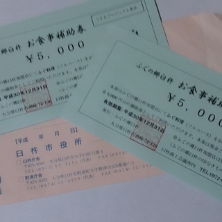 臼杵市ふぐ料理1万円商品券